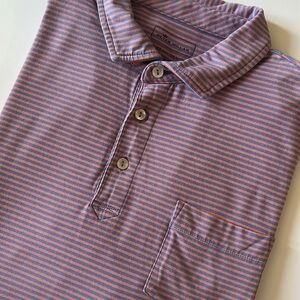 Peter Millar Mens Polo Shirt Golf RN 100308 Size M Purple Stripes